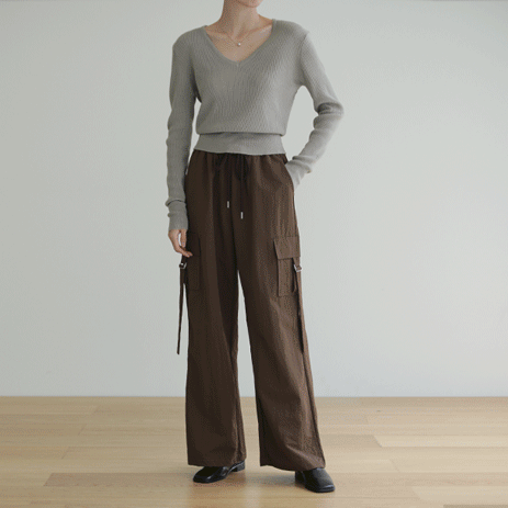 Puhun Semi-Wide Long Pants P5851