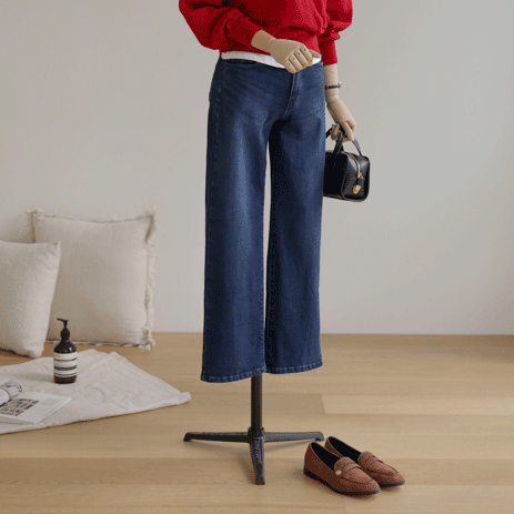 Heater curl loose-fitting trousers P5984