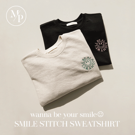 Smile Embroidered Sweat Shrits Z118