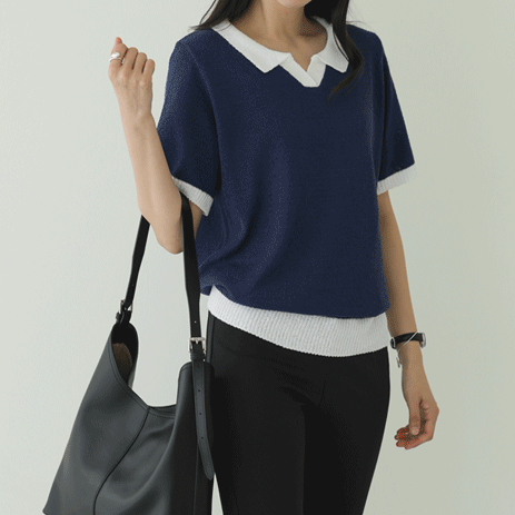 Suzobo Short-sleeve Collar knitwear K3633