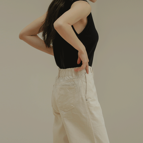 Soft Linen Wide Pants MM216