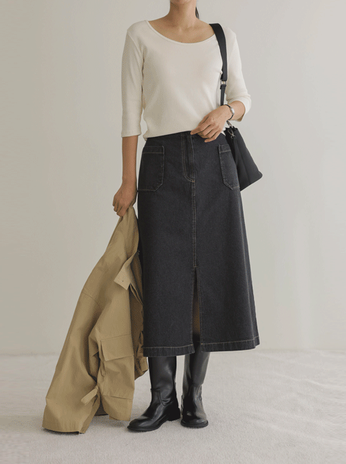 Geosine Denim Skirt SK2751