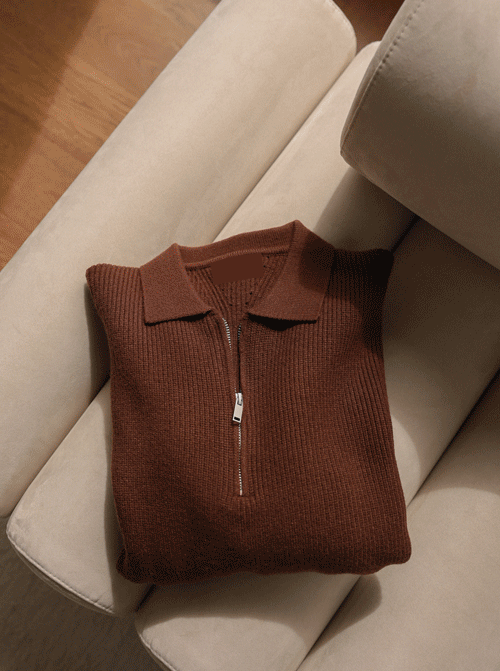Omet Zip-up jacket Collar knitwear K4091