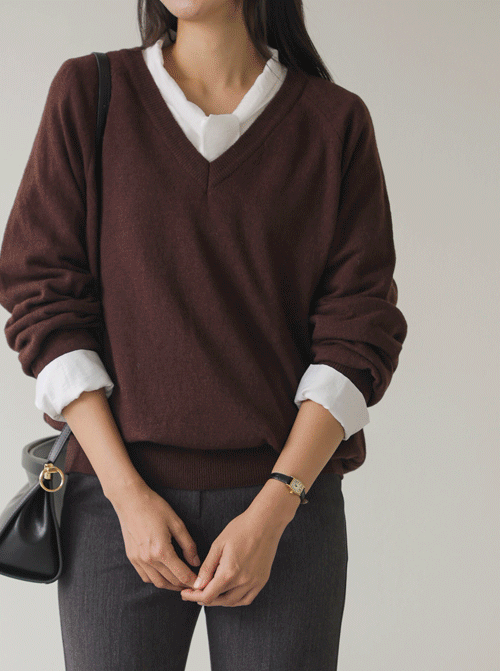 Helio V-neck Wool Knit K4102