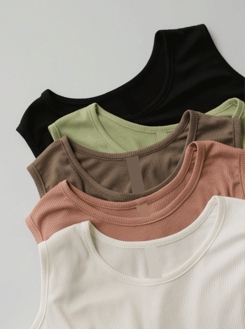 Metzerpu Corrugated Sleeveless shirts T10661