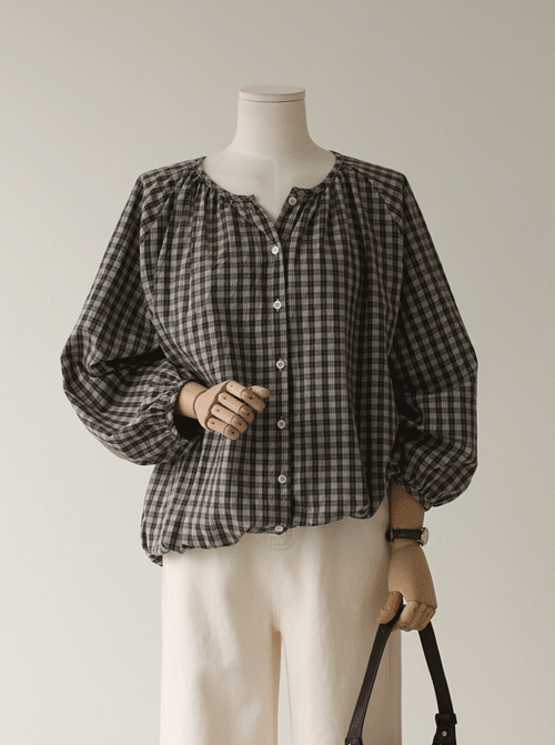 Daimon Check Blouse T10925