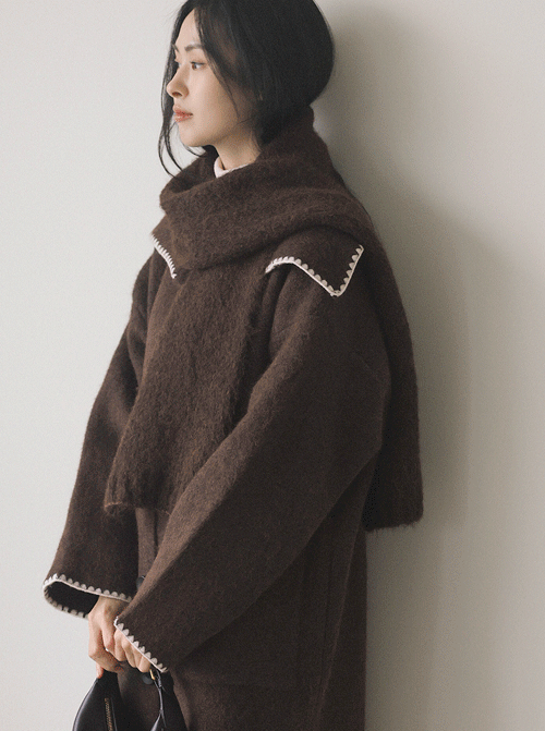 Theros color combination Long cardigan Z365