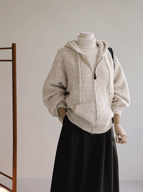 Lucette Hood Wool Cardigan C2538