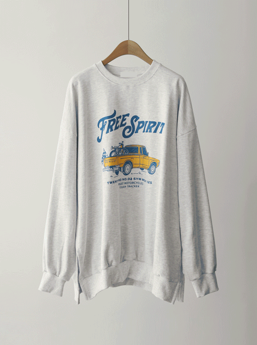 T-Pella Slit Sweat Shrits T10978