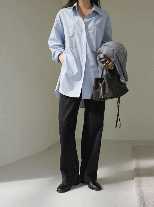 Lucain Slit Long Shirt T11007