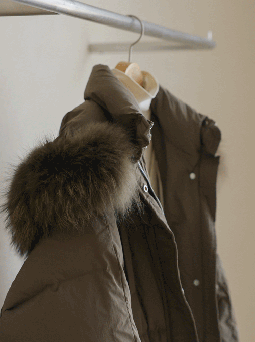 Large Hood Duck Down Long Padding Z382