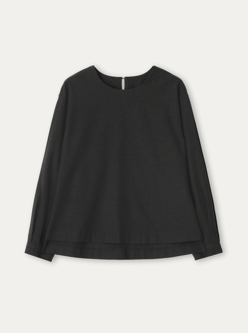 Wool Pintuck Sleeve Blouse MM415