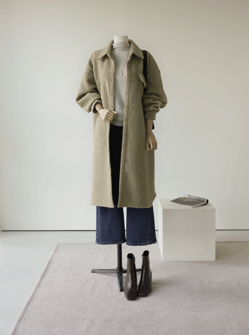 Oland bouclé long shirt T11143