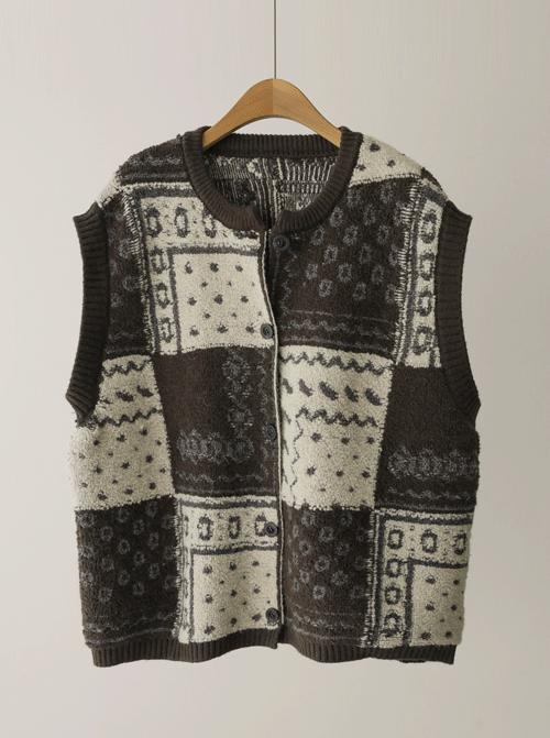 Sverre Patchwork Vest U6081