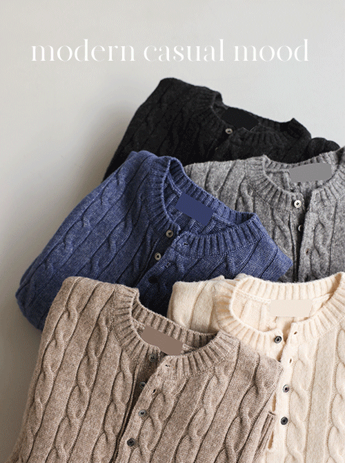 Druve Henley Neck Knit K4150