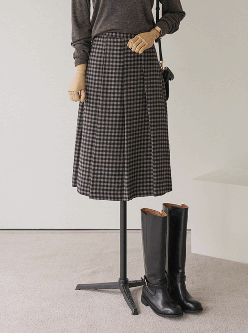 Pater Check Wool Skirt SK2792