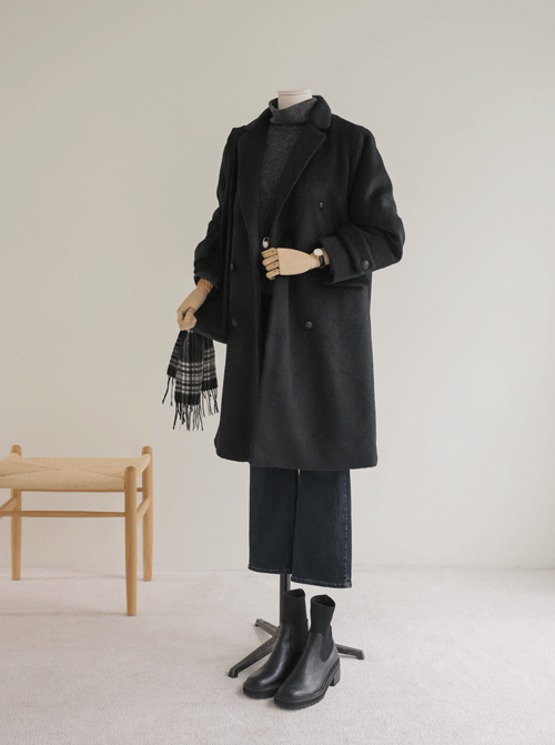 Jibre double wool coat U6101