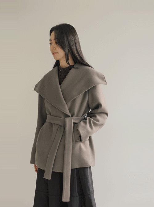 Solemn Big Collar Coat U6115
