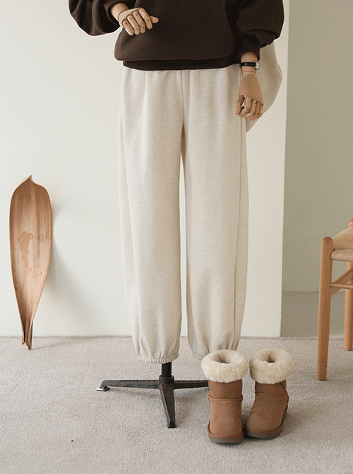 Felt-lined loose-fitting Pants P7232