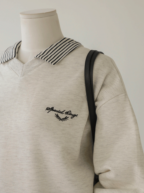 MJello Collar Sweat Shrits T11228