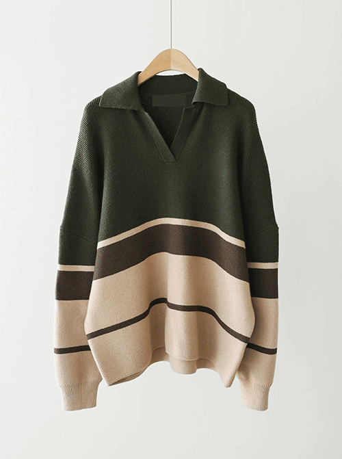 Telona V-neck Collar knitwear K4202