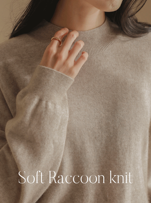 Tareon raccoon wool knit K4228