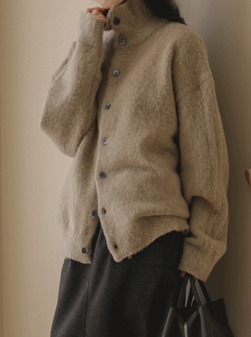 Torijin Highneck Wool Cardigan C2660