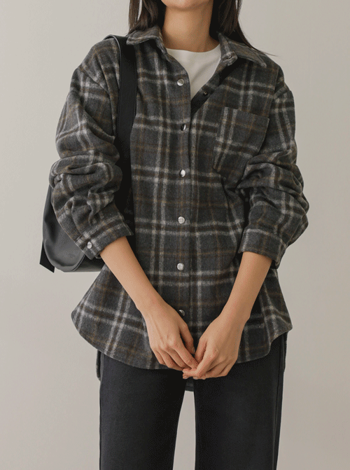 MJ Check Wool Shirt T11182
