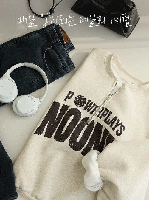 Mireten Half Zip-Up Sweat Shirts T11331