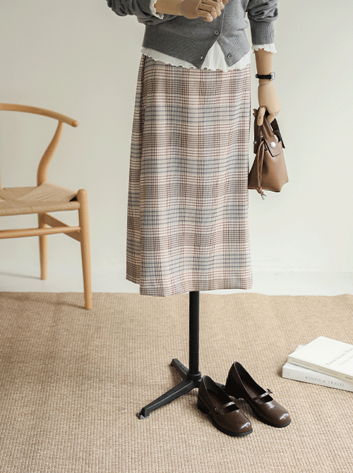Paure Check Skirt SK2829