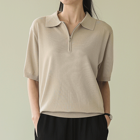 Manoja Collar Short Sleeve Knit K4018