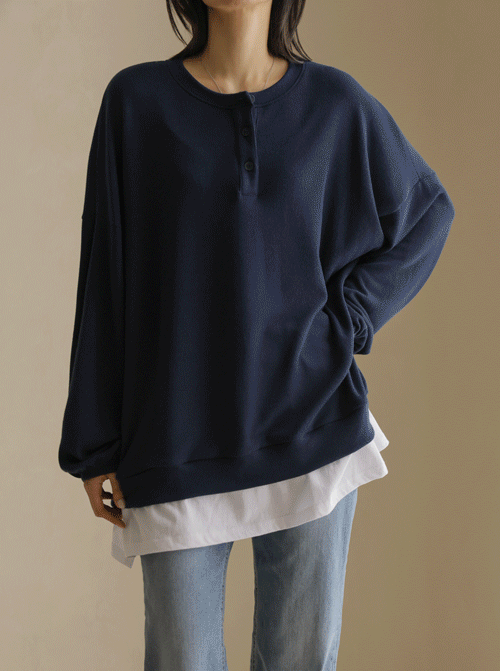 Large layered T-shirt T11447
