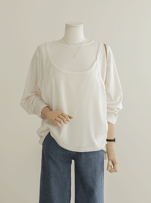 Mekebi layered T-shirt T11871