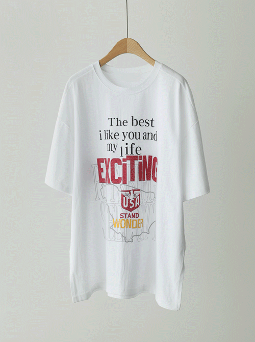 Piclaon Slit Short T-shirts T11817