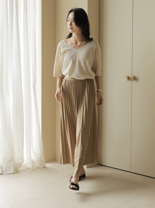 Nephiro Pleats Rong skirt Y007