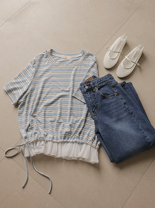 Bisor Shirred T-shirt Y009