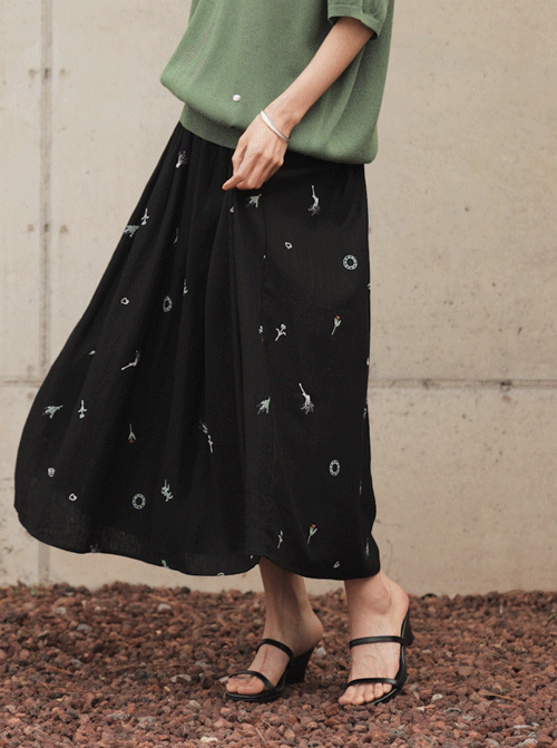 Monedil Linen Rong skirt Y022