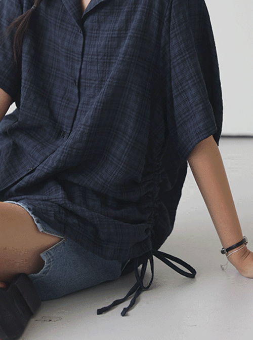 Jialku Strap Short Sleeve Shirt T10538