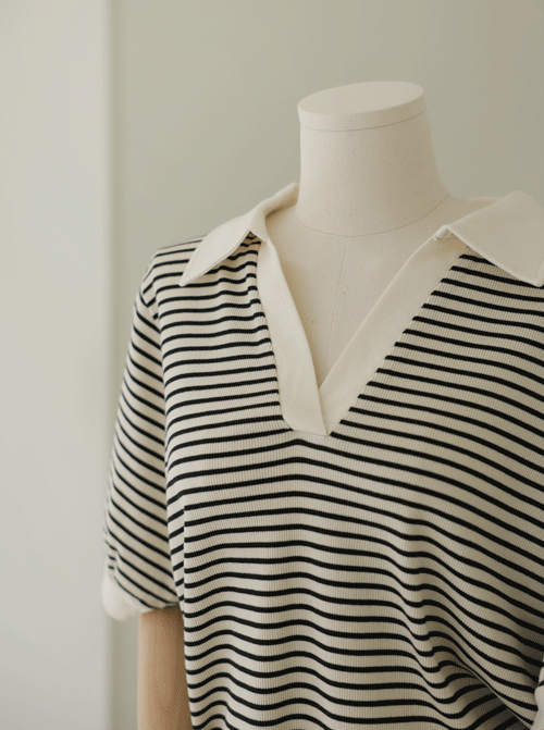 Bomeri Striped Short T-shirts T12224