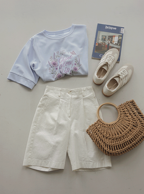 Besona Asymmetrical Short T-shirts T12342