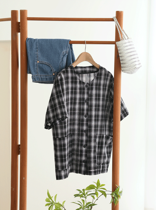 Pahomi Check Blouse T12455