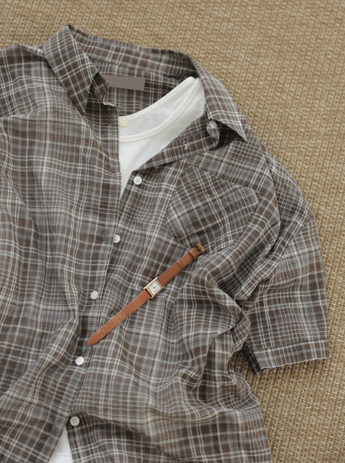 Metira Check Short Sleeve Shirt T12392