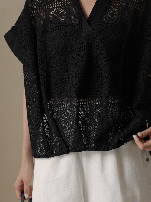 Taberi Punching Blouse T12487