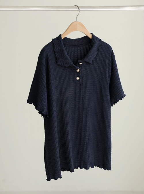 Zahore Collar Short T-shirts T12498