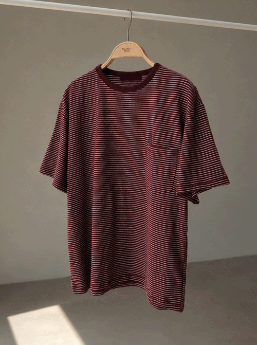 Naroe Striped Short T-shirts T12549
