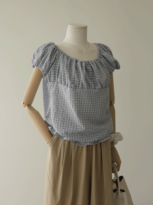 Miruna Check Blouse T12616