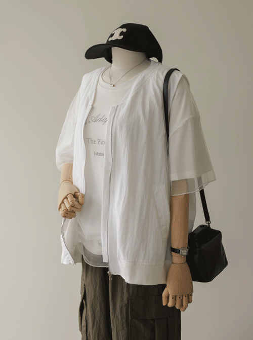Hamire Zip-up jacket Vest U6375