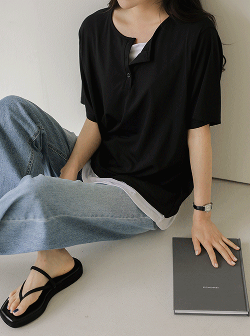 Shaharo layered Short T shirts T11983