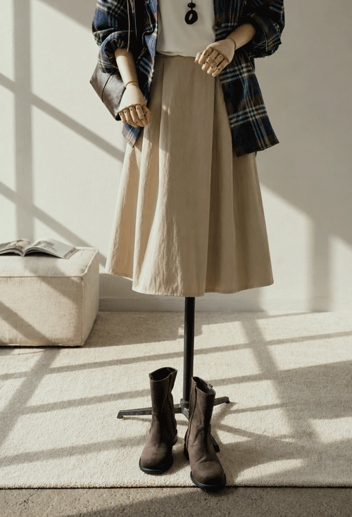Rehaon Pintuck Skirt SK2942