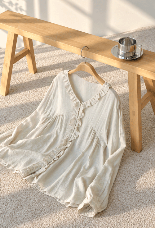 Shojiro Shirring Blouse T12985